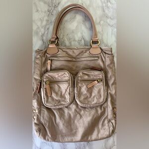 J. Crew Jericho Beige Tote Bag Purse Good Condition Style